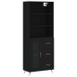 vidaXL Highboard Schwarz 69,5x34x180 cm Holzwerkstoff vidaXL Highboard Schwarz 69,5x34x180 cm Holzwerkstoff
