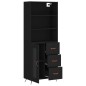 vidaXL Highboard Schwarz 69,5x34x180 cm Holzwerkstoff vidaXL Highboard Schwarz 69,5x34x180 cm Holzwerkstoff
