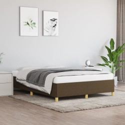 Bettgestell Dunkelbraun 140x200 cm Stoff