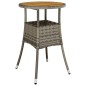 vidaXL 3-tlg. Garten-Bistro-Set mit Kissen Grau Poly Rattan vidaXL 3-tlg. Garten-Bistro-Set mit Kissen Grau Poly Rattan
