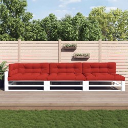 vidaXL Palettenkissen 7-tlg. Rot Stoff