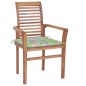 vidaXL Essstühle 6 Stk. mit Blattmuster Kissen Massivholz Teak vidaXL Essstühle 6 Stk. mit Blattmuster Kissen Massivholz Teak