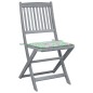 vidaXL Klappbare Gartenstühle 6 Stk. mit Kissen Massivholz Akazie vidaXL Klappbare Gartenstühle 6 Stk. mit Kissen Massivholz Akazie