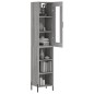 vidaXL Highboard Grau Sonoma 34,5x34x180 cm Holzwerkstoff vidaXL Highboard Grau Sonoma 34,5x34x180 cm Holzwerkstoff