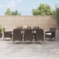 vidaXL 9-tlg. Garten-Essgruppe mit Kissen Braun Poly Rattan vidaXL 9-tlg. Garten-Essgruppe mit Kissen Braun Poly Rattan