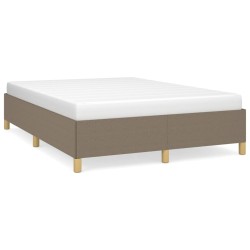 vidaXL Bettgestell ohne Matratze Taupe 140x200 cm Stoff