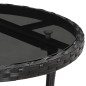 vidaXL 5-tlg. Garten-Bistro-Set mit Kissen Schwarz Poly Rattan vidaXL 5-tlg. Garten-Bistro-Set mit Kissen Schwarz Poly Rattan
