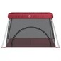 vidaXL Baby-Laufstall mit Matratze Rot Leinenstoff vidaXL Baby-Laufstall mit Matratze Rot Leinenstoff