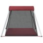 vidaXL Baby-Laufstall mit Matratze Rot Leinenstoff vidaXL Baby-Laufstall mit Matratze Rot Leinenstoff