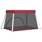vidaXL Baby-Laufstall mit Matratze Rot Leinenstoff vidaXL Baby-Laufstall mit Matratze Rot Leinenstoff