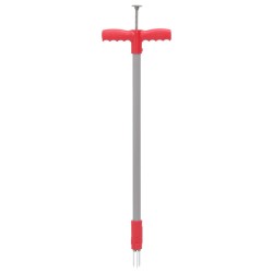 vidaXL Unkrautstecher Rot und Grau 93,5 cm Pulverbeschichteter Stahl