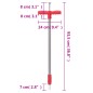 vidaXL Unkrautstecher Rot und Grau 93,5 cm Pulverbeschichteter Stahl vidaXL Unkrautstecher Rot und Grau 93,5 cm Pulverbeschichteter Stahl