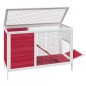 vidaXL Kaninchenstall Rot 103x44x69,5 cm Massivholz Kiefer vidaXL Kaninchenstall Rot 103x44x69,5 cm Massivholz Kiefer