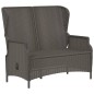 vidaXL Gartenbank 2-Sitzer mit Kissen Schwarz Poly Rattan vidaXL Gartenbank 2-Sitzer mit Kissen Schwarz Poly Rattan