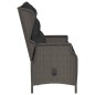 vidaXL Gartenbank 2-Sitzer mit Kissen Schwarz Poly Rattan vidaXL Gartenbank 2-Sitzer mit Kissen Schwarz Poly Rattan