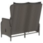 vidaXL Gartenbank 2-Sitzer mit Kissen Schwarz Poly Rattan vidaXL Gartenbank 2-Sitzer mit Kissen Schwarz Poly Rattan