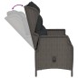 vidaXL Gartenbank 2-Sitzer mit Kissen Schwarz Poly Rattan vidaXL Gartenbank 2-Sitzer mit Kissen Schwarz Poly Rattan