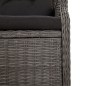 vidaXL Gartenbank 2-Sitzer mit Kissen Schwarz Poly Rattan vidaXL Gartenbank 2-Sitzer mit Kissen Schwarz Poly Rattan
