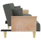 vidaXL Schlafsofa mit Armlehnen Dunkelgrau Stoff vidaXL Schlafsofa mit Armlehnen Dunkelgrau Stoff