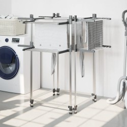 vidaXL Wäschetrockner 107x107x120 cm Aluminium