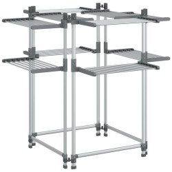 vidaXL Wäschetrockner 107x107x120 cm Aluminium