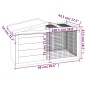 vidaXL Kaninchenstall Grau 100,5x54x55 cm Massivholz Kiefer vidaXL Kaninchenstall Grau 100,5x54x55 cm Massivholz Kiefer