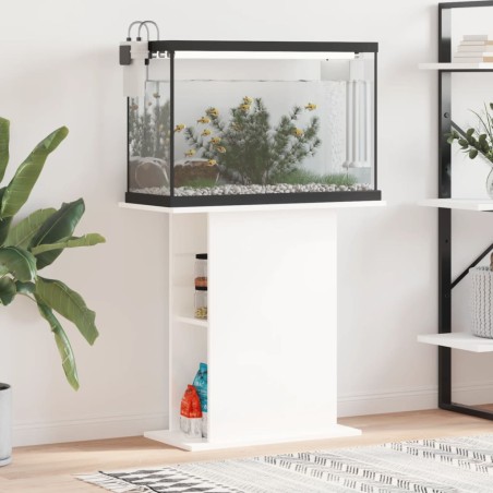 vidaXL Aquariumständer Hochglanz-Weiß 36x75x72,5 cm Holzwerkstoff