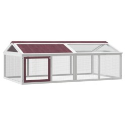 vidaXL Freilaufgehege Mokka 200x112,5x74 cm Massivholz Kiefer