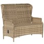 vidaXL Gartenbank 2-Sitzer mit Kissen Braun Poly Rattan vidaXL Gartenbank 2-Sitzer mit Kissen Braun Poly Rattan