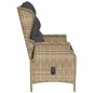 vidaXL Gartenbank 2-Sitzer mit Kissen Braun Poly Rattan vidaXL Gartenbank 2-Sitzer mit Kissen Braun Poly Rattan