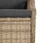 vidaXL Gartenbank 2-Sitzer mit Kissen Braun Poly Rattan vidaXL Gartenbank 2-Sitzer mit Kissen Braun Poly Rattan