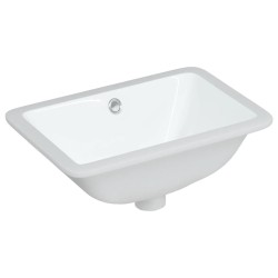 vidaXL Waschbecken Weiß 41,5x26x18,5 cm Rechteckig Keramik