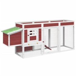 vidaXL Hühnerstall Mokka 204x50x84 cm Massivholz Kiefer
