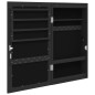 vidaXL Spiegel-Schmuckschrank mit LED-Beleuchtung Wandmontage Schwarz vidaXL Spiegel-Schmuckschrank mit LED-Beleuchtung Wandmontage Schwarz