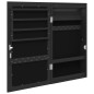 vidaXL Spiegel-Schmuckschrank mit LED-Beleuchtung Wandmontage Schwarz vidaXL Spiegel-Schmuckschrank mit LED-Beleuchtung Wandmontage Schwarz