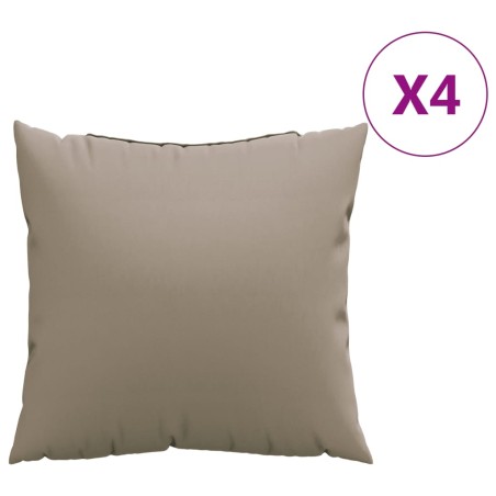 vidaXL Zierkissen 4 Stk. Taupe 40x40 cm Stoff