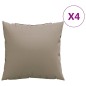 vidaXL Zierkissen 4 Stk. Taupe 40x40 cm Stoff vidaXL Zierkissen 4 Stk. Taupe 40x40 cm Stoff
