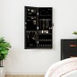 vidaXL Spiegel-Schmuckschrank mit LED-Beleuchtung Wandmontage Schwarz vidaXL Spiegel-Schmuckschrank mit LED-Beleuchtung Wandmontage Schwarz