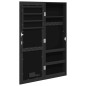 vidaXL Spiegel-Schmuckschrank mit LED-Beleuchtung Wandmontage Schwarz vidaXL Spiegel-Schmuckschrank mit LED-Beleuchtung Wandmontage Schwarz