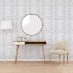 vidaXL Wandpaneele 12 Stk. Weiß 50x50 cm EPS 3 m² Stein