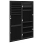 vidaXL Spiegel-Schmuckschrank mit LED-Beleuchtung Wandmontage Schwarz vidaXL Spiegel-Schmuckschrank mit LED-Beleuchtung Wandmontage Schwarz