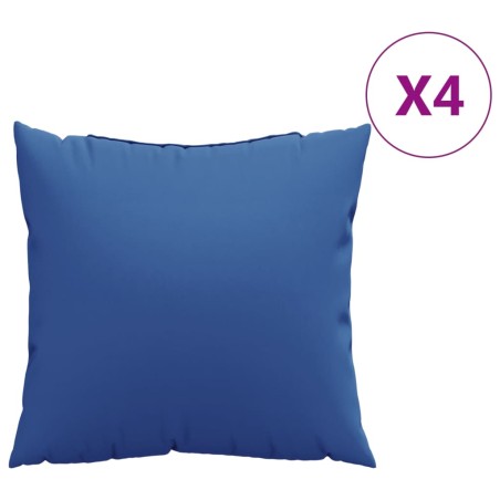 vidaXL Zierkissen 4 Stk. Königsblau 40x40 cm Stoff