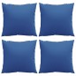 vidaXL Zierkissen 4 Stk. Königsblau 40x40 cm Stoff vidaXL Zierkissen 4 Stk. Königsblau 40x40 cm Stoff