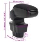 vidaXL Auto-Armlehne Schwarz 12x37x(31-48) cm ABS vidaXL Auto-Armlehne Schwarz 12x37x(31-48) cm ABS