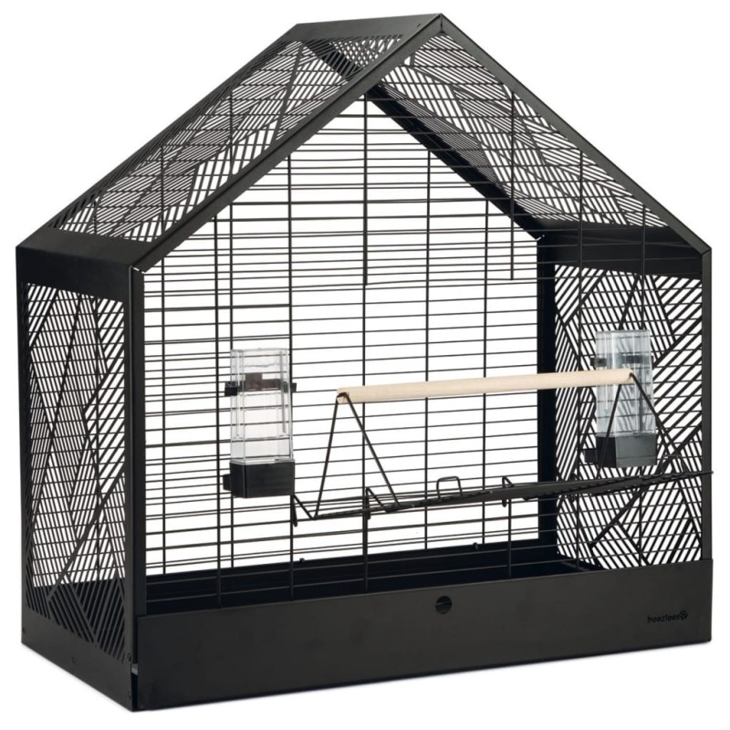 Beeztees Vogelkäfig Schwarz 71x35x70 cm Metall Beeztees Vogelkäfig Schwarz 71x35x70 cm Metall