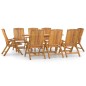 vidaXL 9-tlg. Garten-Essgruppe Massivholz Teak vidaXL 9-tlg. Garten-Essgruppe Massivholz Teak