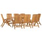 vidaXL 9-tlg. Garten-Essgruppe Massivholz Teak vidaXL 9-tlg. Garten-Essgruppe Massivholz Teak