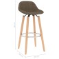 vidaXL Barhocker 2 Stk. Braun Stoff vidaXL Barhocker 2 Stk. Braun Stoff