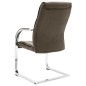 vidaXL Freischwinger Bürostuhl Taupe Stoff vidaXL Freischwinger Bürostuhl Taupe Stoff