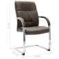 vidaXL Freischwinger Bürostuhl Taupe Stoff vidaXL Freischwinger Bürostuhl Taupe Stoff